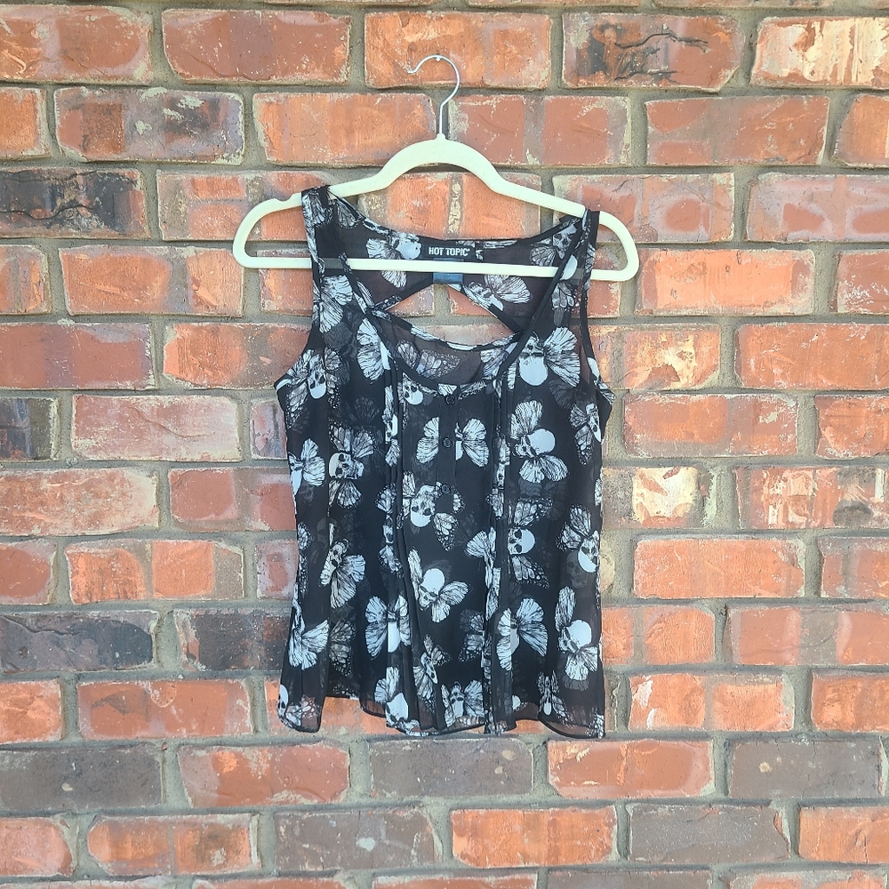 Butterfly / skull tank top